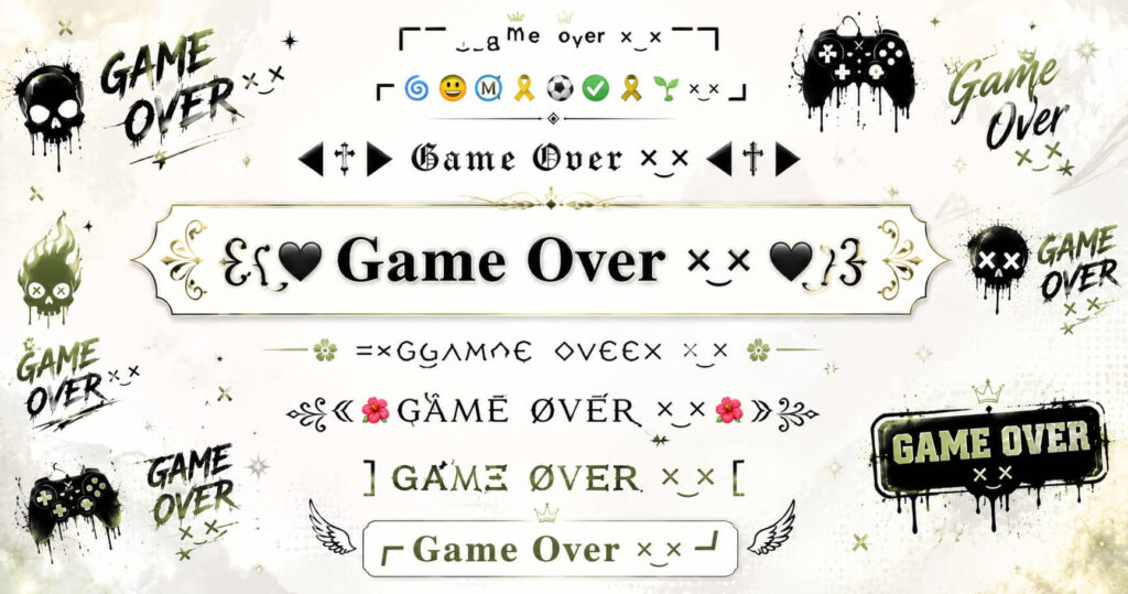 Game Over Stylish Name
