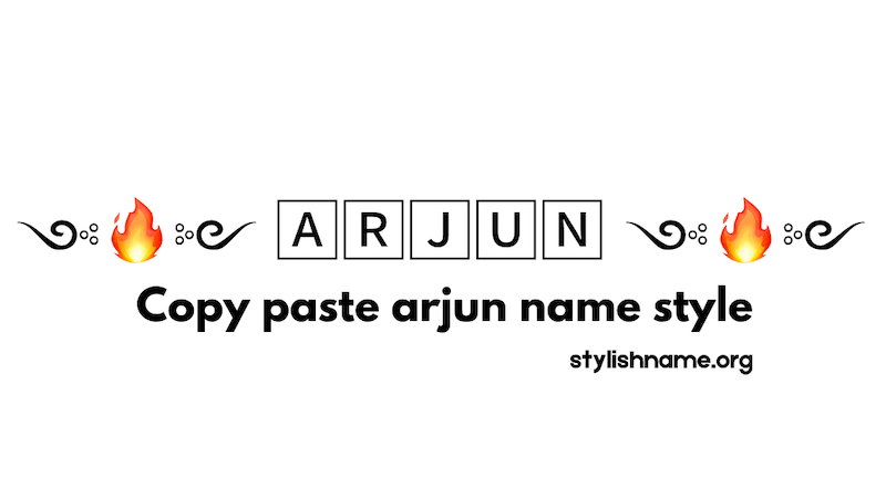arjun name style copy paste