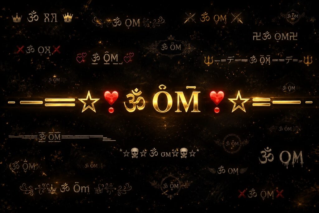 ┈━═☆❣️ ॐ O͌M͌ ❣️☆═━┈ – OM Stylish Name