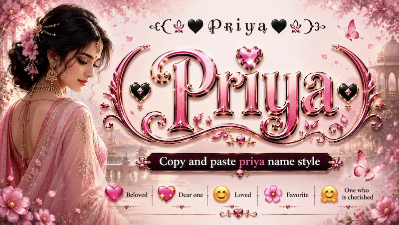 copy and paste priya name style 