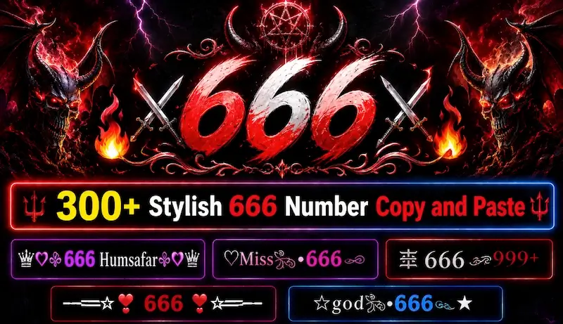 copy and paste 666 stylish name