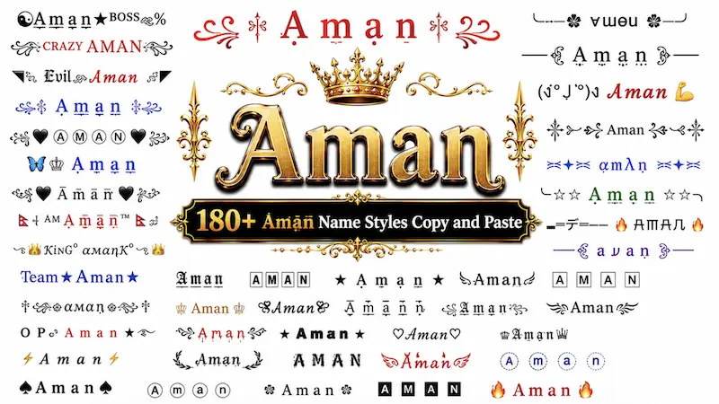 180+ Aman Name Style Copy and Paste