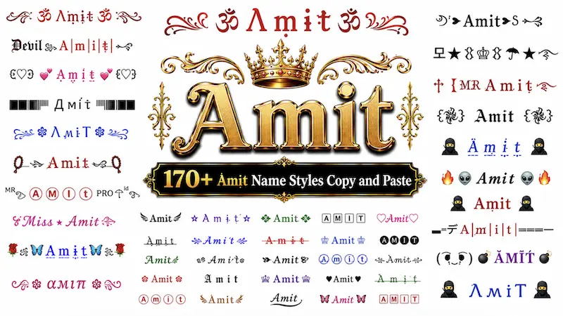 170+ Amit name style copy and paste
