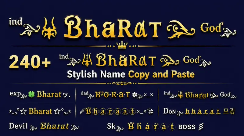 copy and paste 240+ Bharat Stylish Name