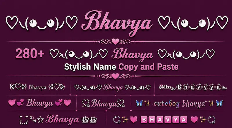 Bhavya sTylish name 