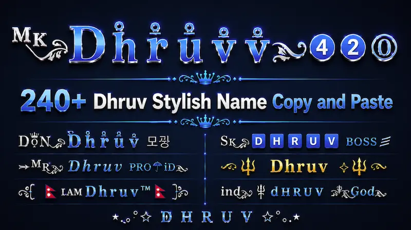dhruv stylish name copy and paste