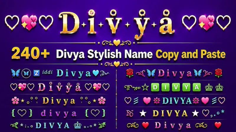 Copy and Paste Divya Stylish Name