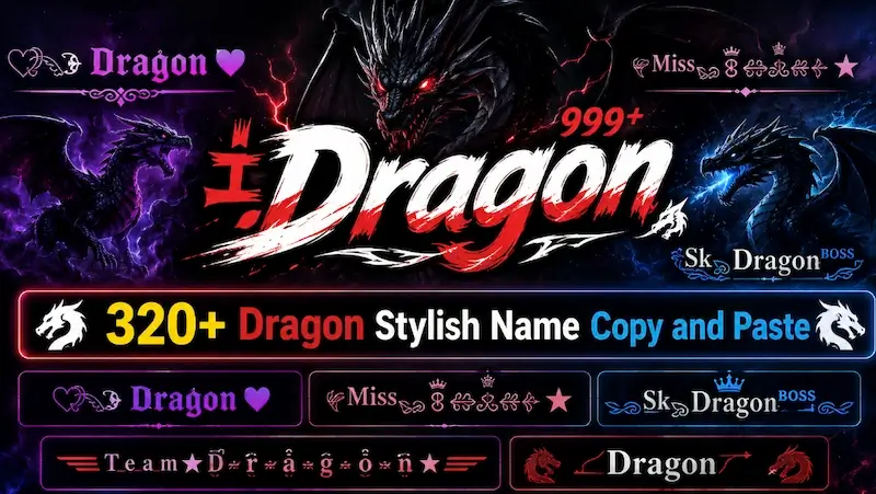 copy paste Dragon Stylish Name