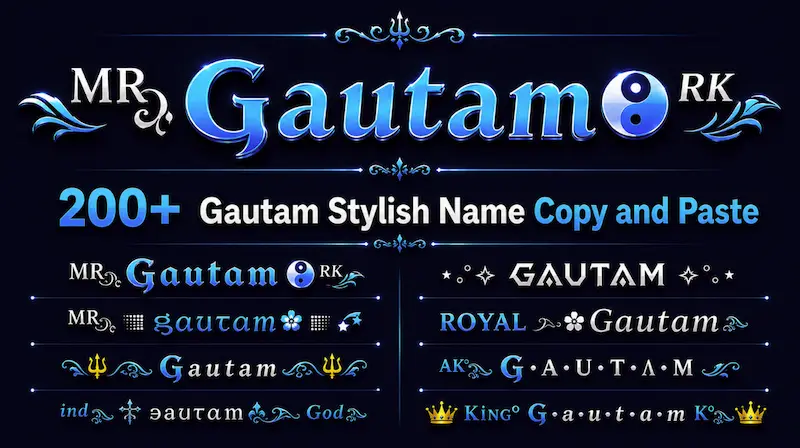copy and paste 200+ Gautam Stylish Name