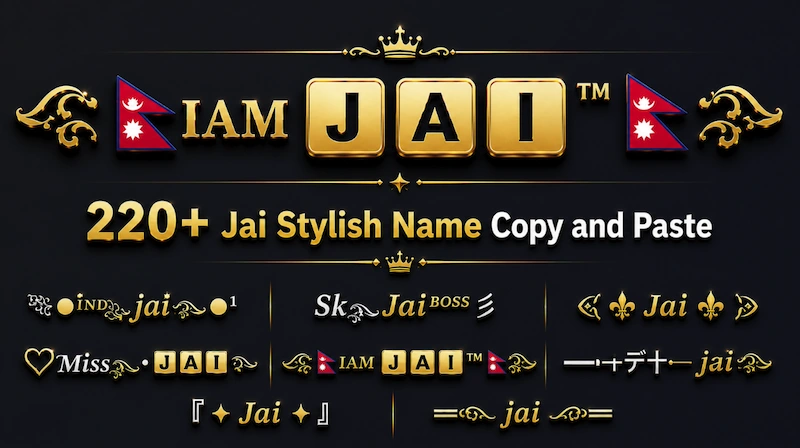 Copy and Paste 220+ Jai Stylish Name