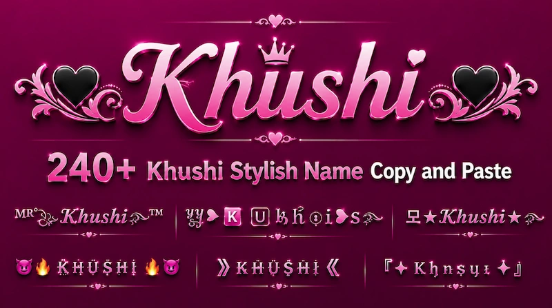 Copy and Paste Khushi Stylish Name