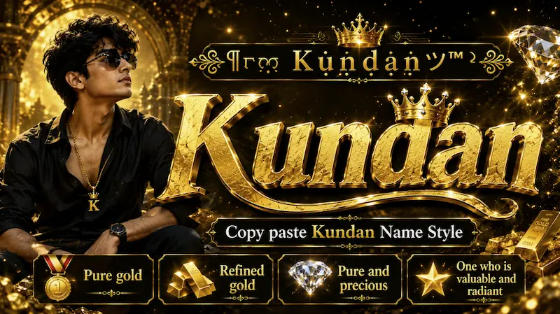 Kundan name style copy and paste