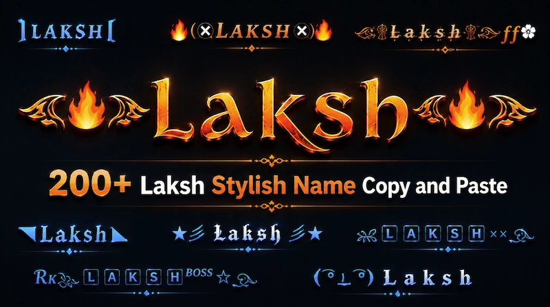Copy and Paste Laksh Stylish Name