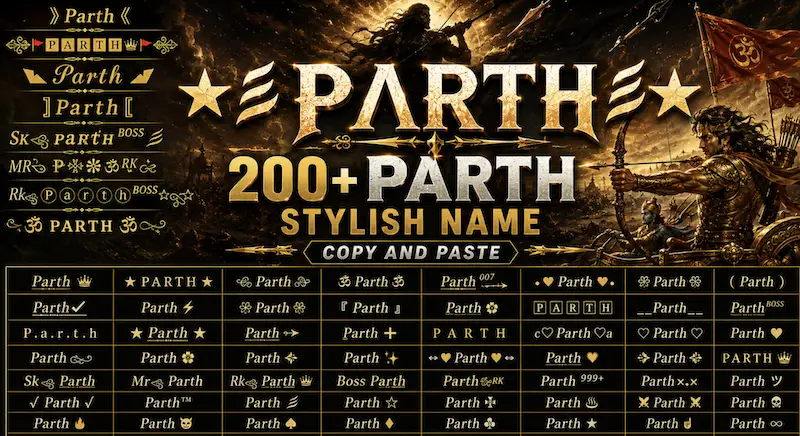 Copy and Paste 200+ Parth Stylish Name