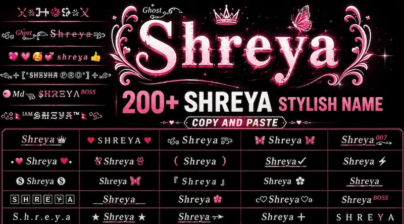 Copy and Paste 200+ Shreya Stylish Name