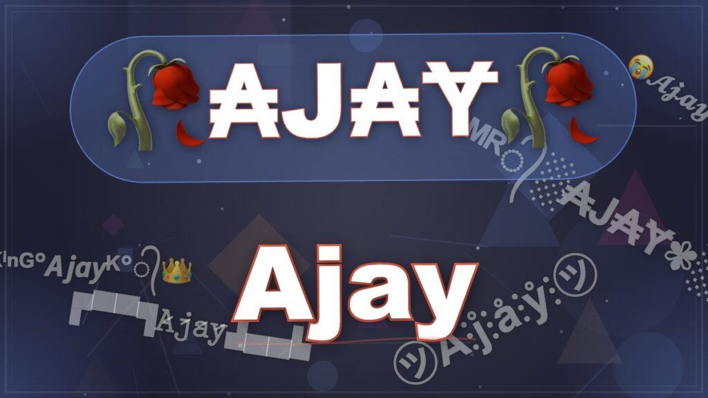 ᵝᵃᵈ᭄Ajay✿࿐ⷣ ×͜× Ajay Stylish Name