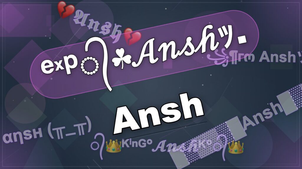 ᵝᵃᵈ᭄ꍏꈤꌗꃅ✿࿐ⷣ ×͜× Ansh Stylish Name