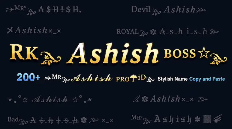 ashish stylish name
