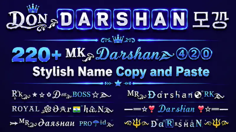 Darshan Stylish Name copy and paste