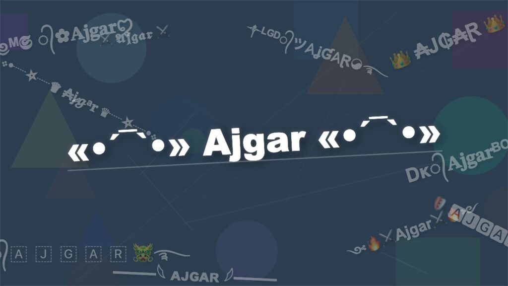╰─❀ 𝐀𝐣𝐠𝐚𝐫 ❀─╯ Ajgar Stylish Name