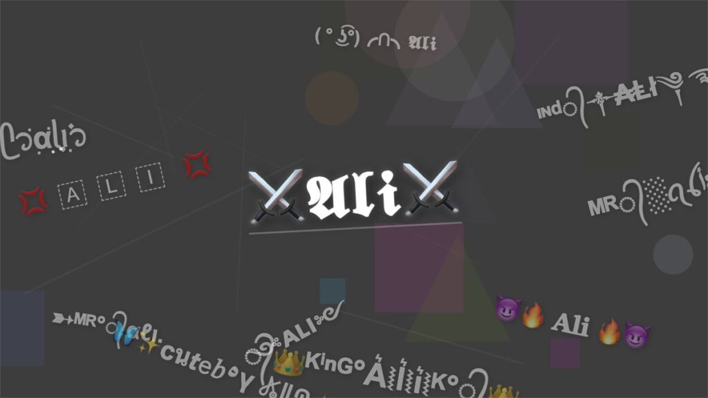 ༄℣ɪᴘ᭄𝓐𝓵𝓲𖣘ツ – Ali Stylish Name