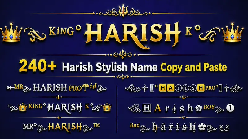 Copy and Paste Harish Stylish Name