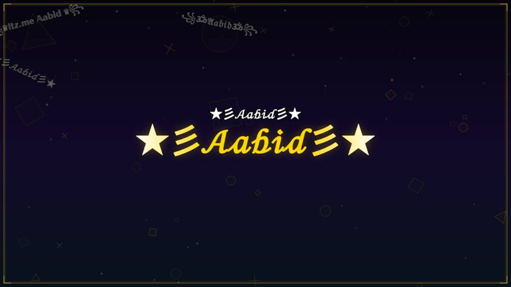 ★彡𝒜𝒶𝒷𝒾𝒹彡★ – Aabid Stylish Name