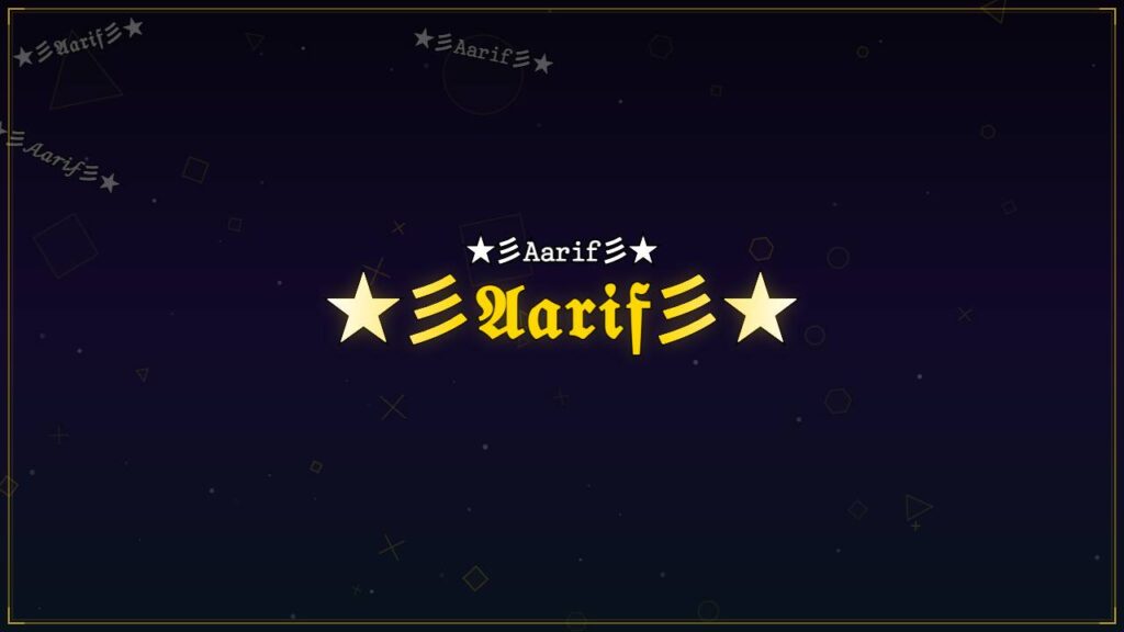 ★彡𝔄𝔞𝔯𝔦𝔣彡★ – Aarif Stylish Name