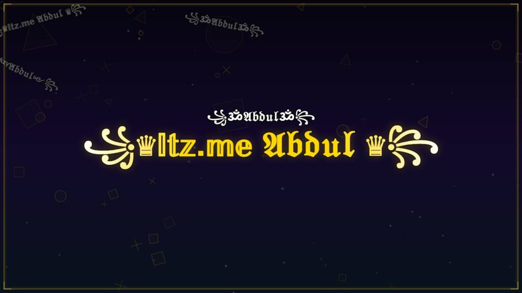 ꧁♛𝕀𝕥𝕫.𝕞𝕖 𝔄𝔟𝔡𝔲𝔩 ♛꧂ – Abdul Stylish Name