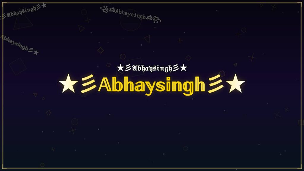 ★彡𝔸𝕓𝕙𝕒𝕪𝕤𝕚𝕟𝕘𝕙彡★ – Abhaysingh Stylish Name