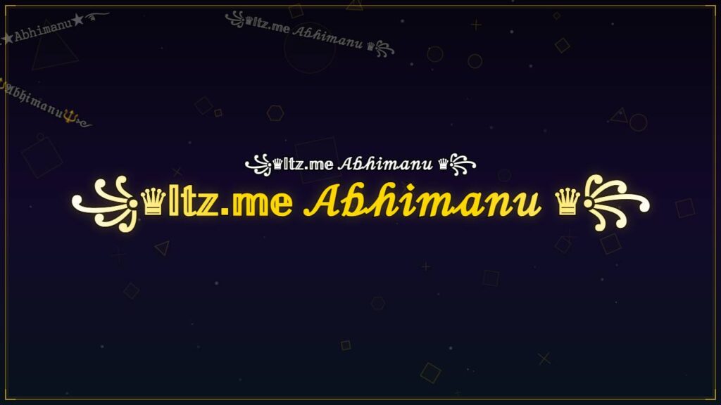 ꧁♛𝕀𝕥𝕫.𝕞𝕖 𝒜𝒷𝒽𝒾𝓂𝒶𝓃𝓊 ♛꧂ – Abhimanu Stylish Name