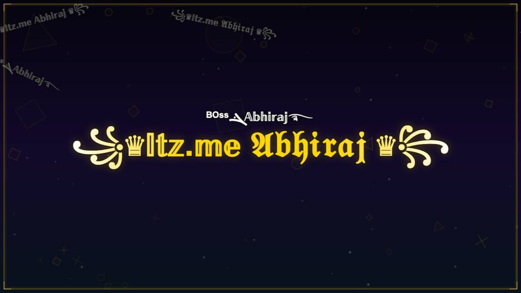 ꧁♛𝕀𝕥𝕫.𝕞𝕖 𝔄𝔟𝔥𝔦𝔯𝔞𝔧 ♛꧂ – Abhiraj Stylish Name