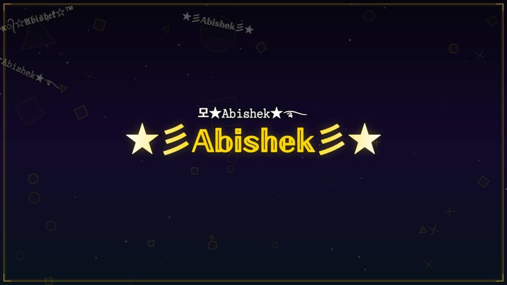 ★彡𝔸𝕓𝕚𝕤𝕙𝕖𝕜彡★ – Abishek Stylish Name