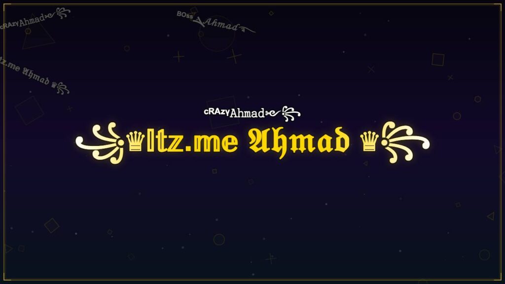 ꧁♛𝕀𝕥𝕫.𝕞𝕖 𝔄𝔥𝔪𝔞𝔡 ♛꧂ – Ahmad Stylish Name