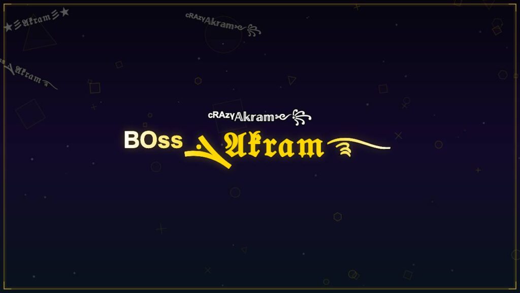 ᴮᴼˢˢܔ𝔄𝔨𝔯𝔞𝔪࿐ – Akram Stylish Name
