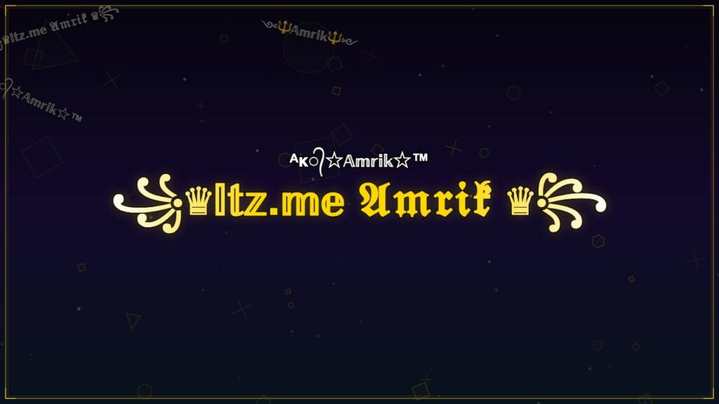 ꧁♛𝕀𝕥𝕫.𝕞𝕖 𝔄𝔪𝔯𝔦𝔨 ♛꧂ – Amrik Stylish Name