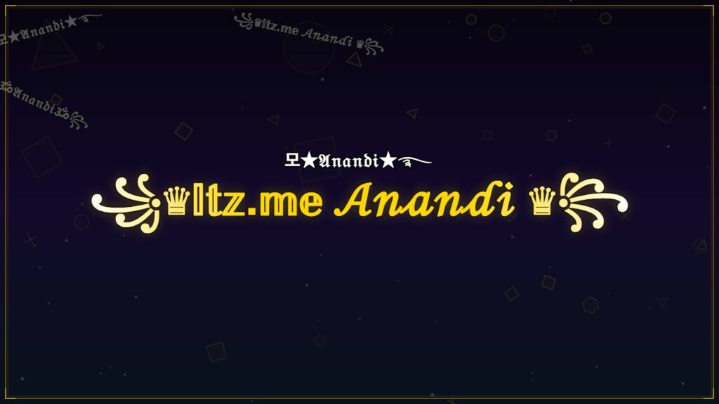 ꧁♛𝕀𝕥𝕫.𝕞𝕖 𝒜𝓃𝒶𝓃𝒹𝒾 ♛꧂ – Anandi Stylish Name