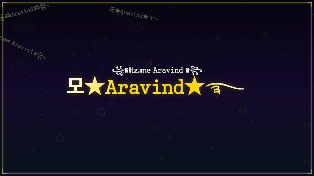 모★𝙰𝚛𝚊𝚟𝚒𝚗𝚍★࿐ – Aravind Stylish Name