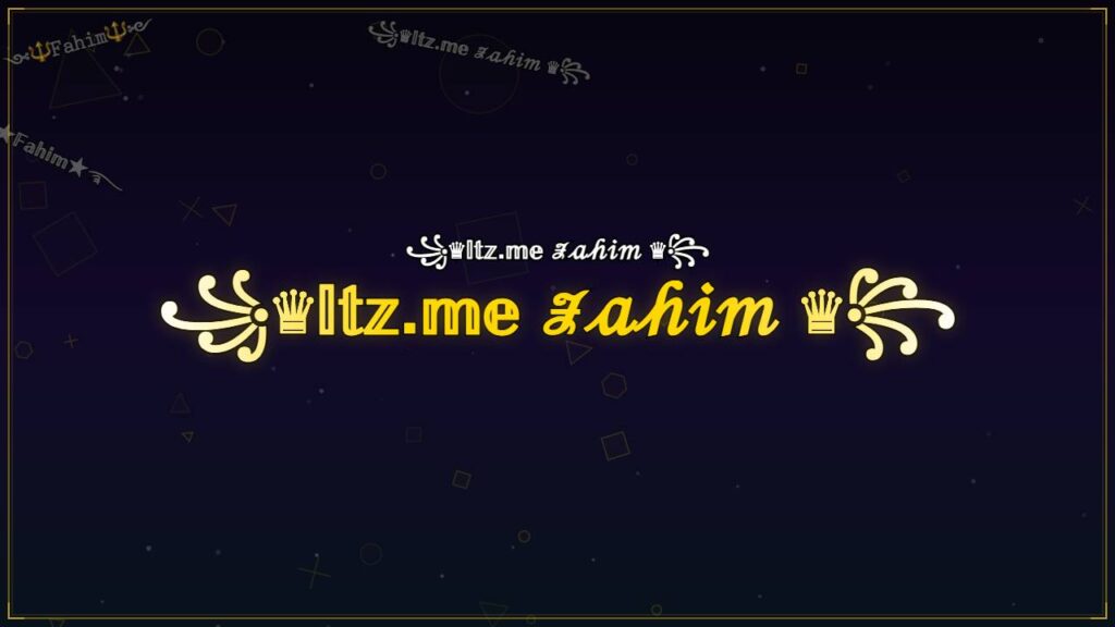 ꧁♛𝕀𝕥𝕫.𝕞𝕖 ℱ𝒶𝒽𝒾𝓂 ♛꧂ – Fahim Stylish Name