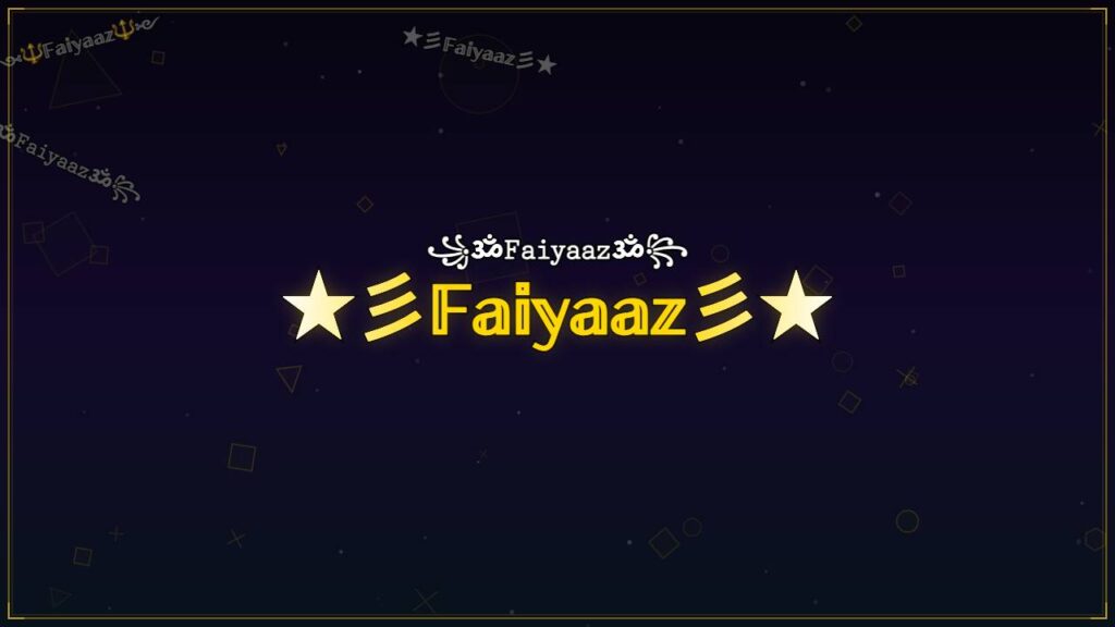 ★彡𝔽𝕒𝕚𝕪𝕒𝕒𝕫彡★ – Faiyaaz Stylish Name