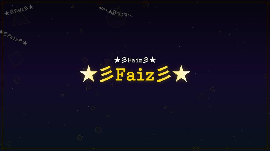 ★彡𝙵𝚊𝚒𝚣彡★ – Faiz Stylish Name