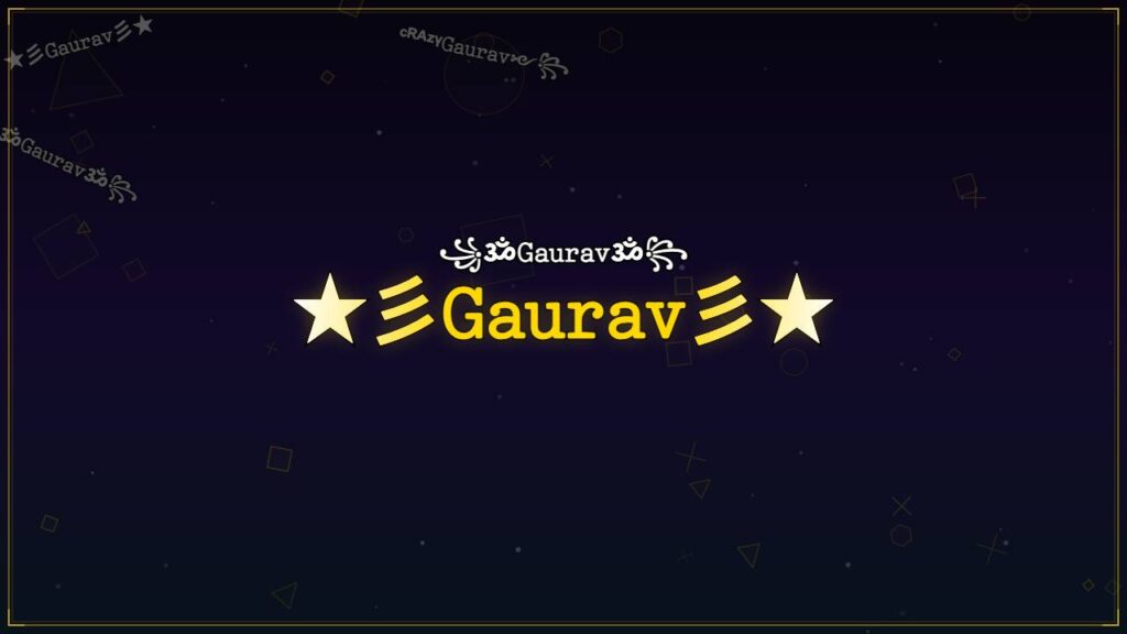 ★彡𝙶𝚊𝚞𝚛𝚊𝚟彡★ – Gaurav Stylish Name