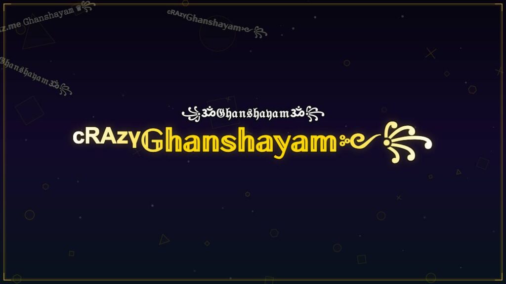 ᶜᴿᴬᶻᵞ𝔾𝕙𝕒𝕟𝕤𝕙𝕒𝕪𝕒𝕞༻꧂ – Ghanshayam Stylish Name