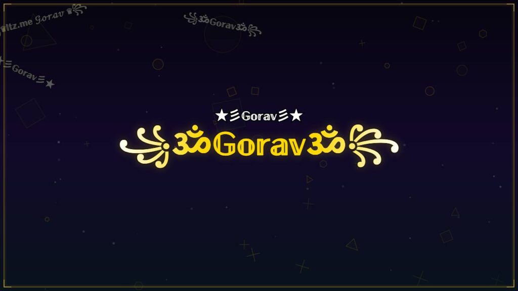 ꧁ॐ𝔾𝕠𝕣𝕒𝕧ॐ꧂ – Gorav Stylish Name