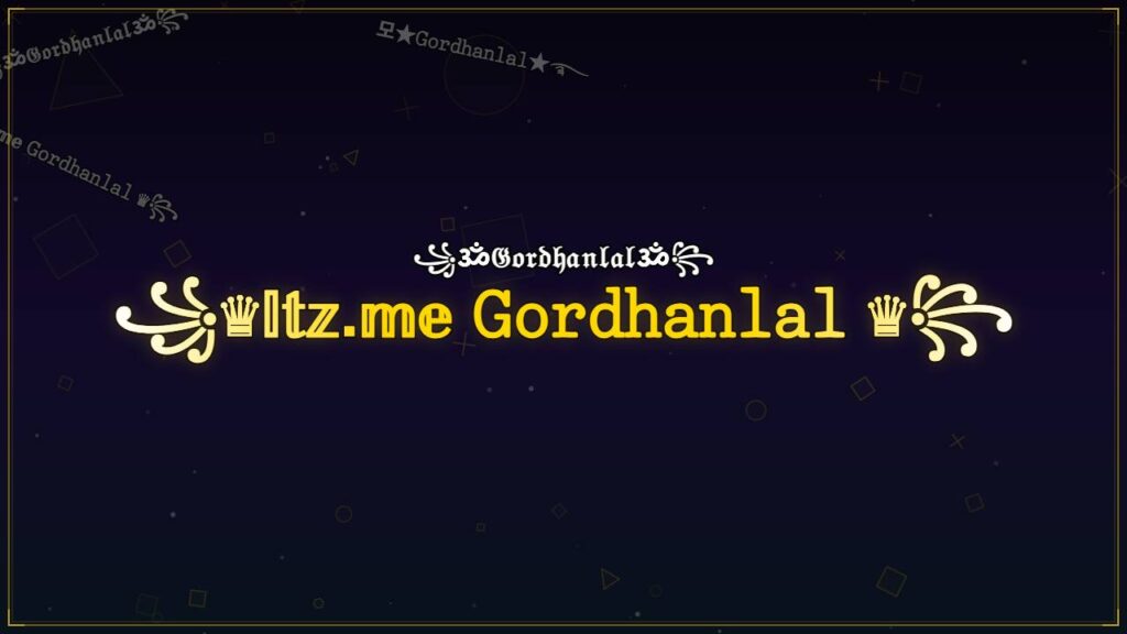 ꧁♛𝕀𝕥𝕫.𝕞𝕖 𝙶𝚘𝚛𝚍𝚑𝚊𝚗𝚕𝚊𝚕 ♛꧂ – Gordhanlal Stylish Name