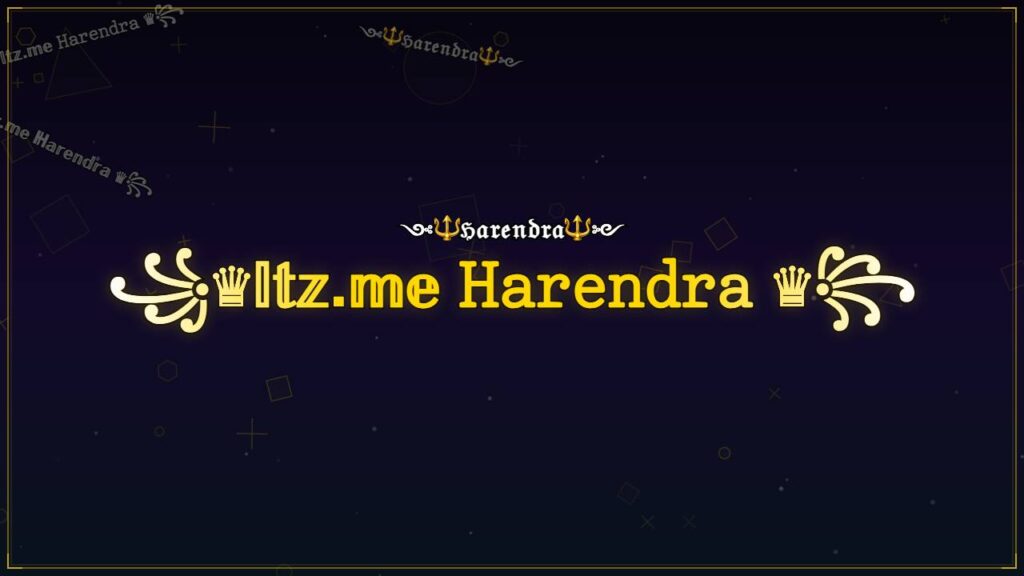 ꧁♛𝕀𝕥𝕫.𝕞𝕖 𝙷𝚊𝚛𝚎𝚗𝚍𝚛𝚊 ♛꧂ – Harendra Stylish Name