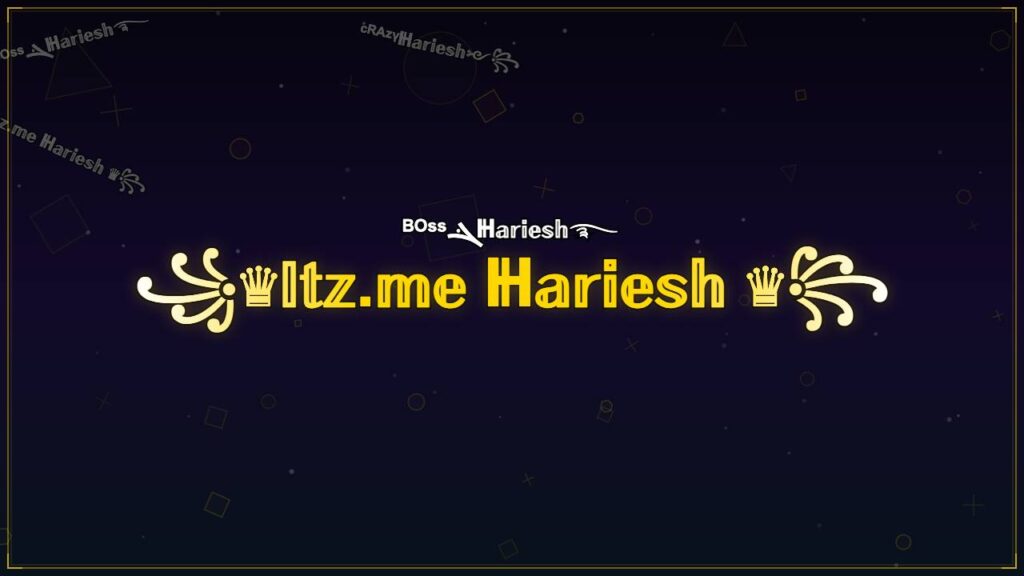 ꧁♛𝕀𝕥𝕫.𝕞𝕖 ℍ𝕒𝕣𝕚𝕖𝕤𝕙 ♛꧂ – Hariesh Stylish Name