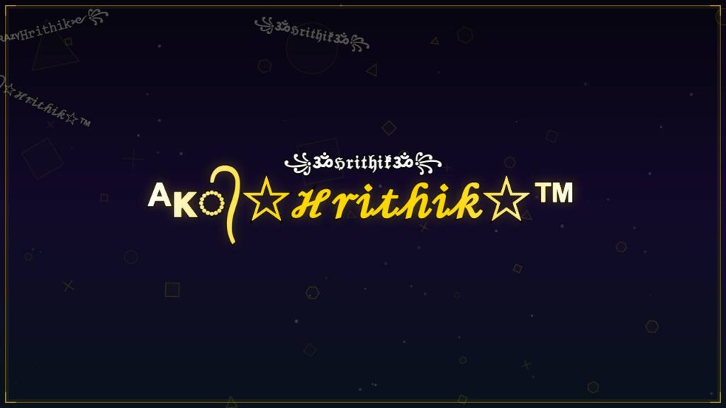 ᴬᴋ᭄☆ℋ𝓇𝒾𝓉𝒽𝒾𝓀☆™ – Hrithik Stylish Name