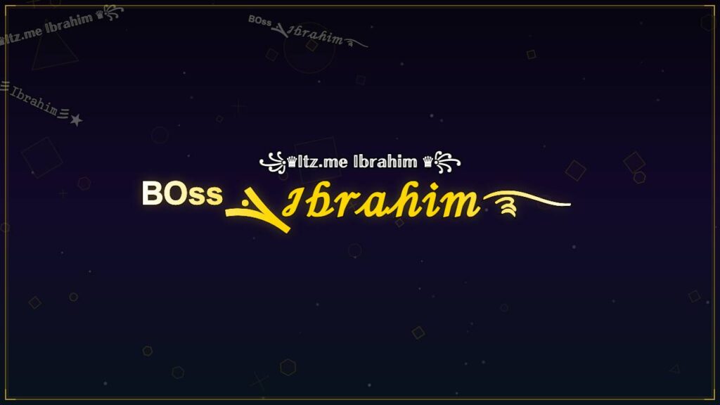 ᴮᴼˢˢܔℐ𝒷𝓇𝒶𝒽𝒾𝓂࿐ – Ibrahim Stylish Name