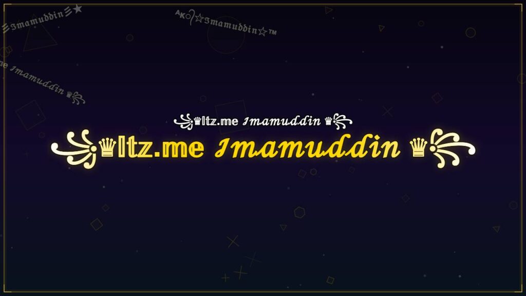 ꧁♛𝕀𝕥𝕫.𝕞𝕖 ℐ𝓂𝒶𝓂𝓊𝒹𝒹𝒾𝓃 ♛꧂ – Imamuddin Stylish Name